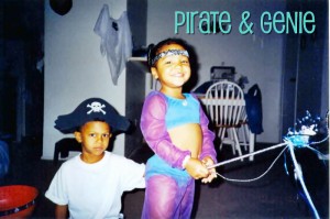 2000 - Oldest is 5 & is a pirate & the youngest was 3 and was a genie!