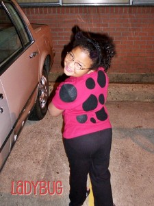 2003 - She's 6 and a ladybug - she had wings at one point in the evening!