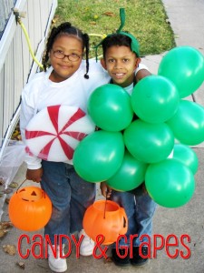 2005 - She is 8 and is a piece of candy and he is 10 and is a bunch of grapes! We wnt trunk or treating at our church, Western Hills United Methodist Church, then around our neighborhood!